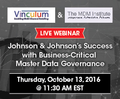 Master data management webinar with Johnson & Johnson and The MDM Institute